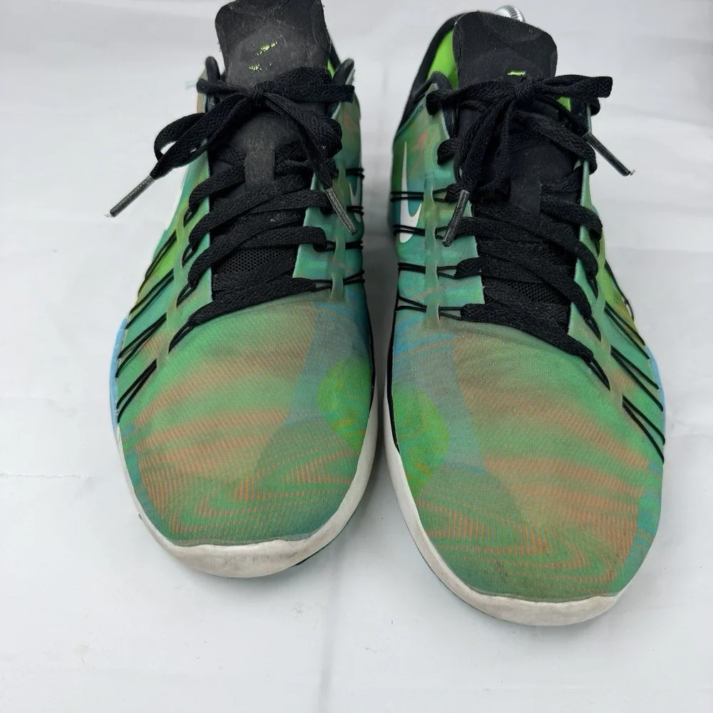 Womens Nike Free TR 6 PRT Running Shoes Sneakers Lime Green Blue Sz 9 Trainers - Picture 11 of 15
